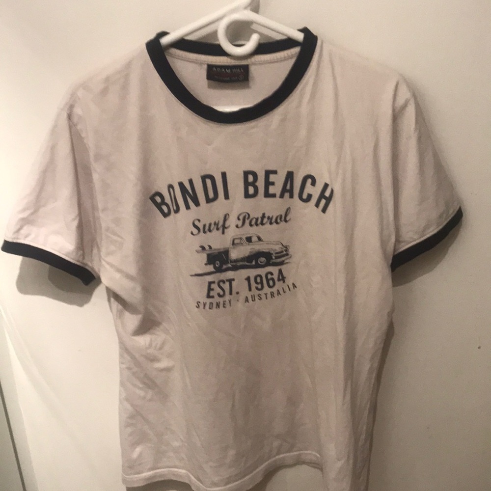 Adam Hill Australian Bondi Beach EST 1964 Sydney 100% Cotton Tshirt SZ Small